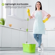 Stainless Steel  Spin Mop with Basket & Wheels Multiple Color Choice Semi-auto Spin Mop