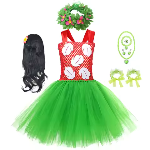 Lilo Inspired Girls Tutu Dress Costume Hawaiian Tropical Princess Outfit for Kids Birthday Party Hal