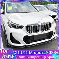 Glossy Black Car Front Bumper Splitter Lip Spoiler Body Kit Bumper Diffuser For BMW X1 U11 M-Sport 2