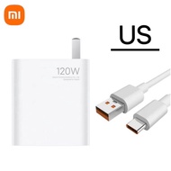Original Xiaomi 120W Turbo Charger Fast Charger HyperCharge Adapter 6A Type-C Cable For Xiaomi 15 14