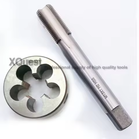 1set HSS Metric Hand tap and die set M13 M13X1 M13X0.75 13X1.5 Fine Screw thread Plug Tap Round dies