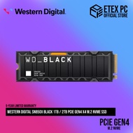Western Digital SN850X Black 1TB / 2TB PCIe Gen4 x4 M.2 NVME Solid State Drive - With Heatsink