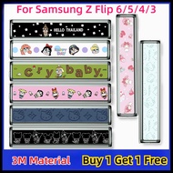 [2 Pieces Package] Suitable for Samsung Samsung Z Flip7 Hinge Film Cartoon 3M Sticker Samsung Z Flip