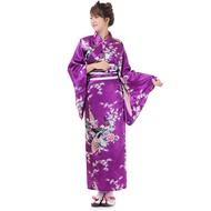ชุดกิโมโนหญิง ยูกาตะหญิง กิโมโนผู้หญิง ชุดญี่ปุ่นหญิง ชุดแฟนซีญีุ่ปุ่น ชุดปาร์ตี้ญี่ปุ่น -  สีม่วง J