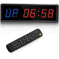 1.5'' LED Interval Timer,Gym Timer Count Down/Up Clock Timer Stopwatch with Remote
