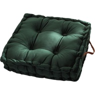 vctops Square Solid Color Velvet Seat Cushion with Handle Tufted Thicken Chair Pad Tatami Floor Pill