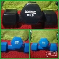 vinyll dumbell set 8lbs 9lbs 10lbs (2pcs set)