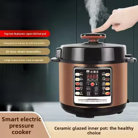 Electric Pressure Cooker Ceramic Glaze Nonstick Pot Rice Steamer Preset Timer Home Instant Pot Press