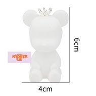 cca33 cake topper bear led 3d beruang karakter figure dekor kue ultah - white 2