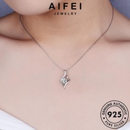 AIFEI JEWELRY For Rantai Fashion Chain Original Diamond Accessories Pendant 純銀項鏈 Necklace Women Leher 925 Korean Perempuan Moissanite Silver Sterling Perak N112