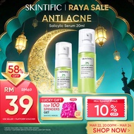 SKINTIFIC 2% Salicylic Acid Anti Acne Serum Acne Scars Dark Spots Skincare Brightening Niacinamide E