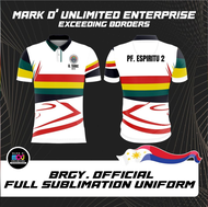 New sublimation choice. Brgy.officials personalized design 3D polo shirt. - Free customization servi