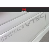 2 PCS HONDA I VTEC DOHC CAR STICKER SIDE DOOR CITY CIVIC ACCROD JAZZ CRV CRZ HRV FIT GM6 FK8 FC FB F