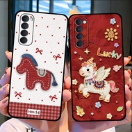 Case for Oppo Reno 4 - Reno 4 Pro Lucky Horse Pattern, Lucky Horse 2026