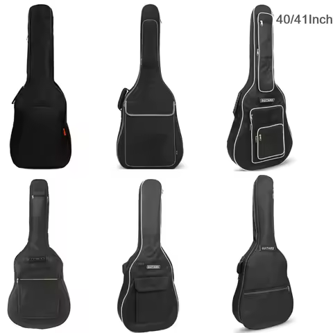 40 / 41Inch Guitar Bag Electric Guitar Case Double Straps 600D Oxford Waterproof Bass Backpack Gig B