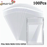 MARIER 100 Sheets PSA BGS Slab Sleeve, Transparent Waterproof PSA BGS Card Brick Film,  Strong Durab