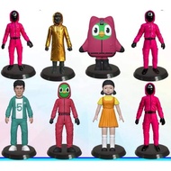 8pcs/1set Squid Game Action Figure Q Version Boss Model Dolls Toys
