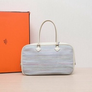 HERMES Plume手提包28Vibrato羊切皮框F金扣肩背包