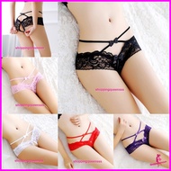{LOCAL READY STOCK} Sexy Women Underwear Lace Open Crotch Panties Girls Briefs Lingerie Sleepwear Ni