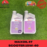 🔥【SBK MOTOR】MAXOIL 4T Scooter Engine Oil 15W-40 (800ml) | Minyak Enjin Motor Scooter