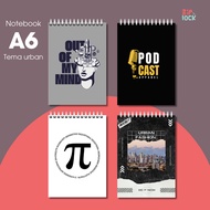 A6 Notebook A6 Souvenir Book Urban Theme Notebook Stationary School Pocket Book