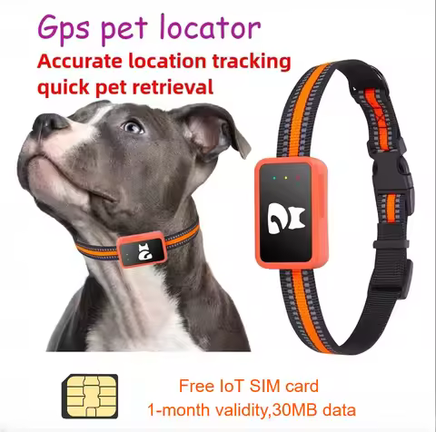 4G GPS Tracker for Dogs and Cats Waterproof Pet Locator with Health Monitor and Step Counter free ca