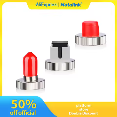 Natalink FC LC ST Optical Power Meter FC Adapter for Red Pen Metal Cap Fiber Optic Connector Kit Opt