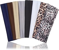 Brown Hair Bands, 8-Piece Hair Bands Set, Hair Band for Women, Comfortable Headband, Sports, Yoga, D