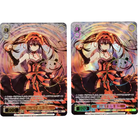 Anime Weiss Schwarz Collection Card Date A Live Tokisaki Kurumi Bronzing Signature Card Texture Refr