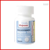 ☌ ◭ ◙ Walgreens Aspirin 325mg, 100 tablets (12/2024)