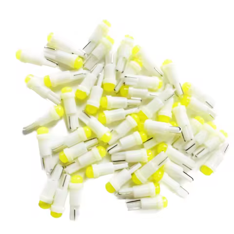 100pcs T5 LED car dashboard 1 SMD Light Ceramic Warning Indicator Car Auto Side Wedge Light Led Inst