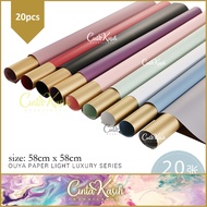 20pcs x 2 Tone Colour matt Wrapping Paper / Gift Wrapping Paper