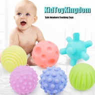 6pcs/set Baby Rattles Toy Ball Develop Baby's Tactile Senses Toy Newborn Teething Toys Set
