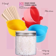 [COVERED NAME] Combo 100gr Transparent Wax + Silicone Cup for Cooking Non-Stick Hair Wax HY WAXING F