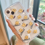 [ส่วนลด]เคสโทรศัพท์มือถือใสลายหมีพูห์ลายคลื่นน่ารัก เคส ไอโฟน 11 For iPhone12 13 14 15 Pro MAX X XS XR XS 7 8Plus SE2020