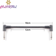 [H-COLORFUL] 15/60cm 6.35mm Guitar Effects Pedal Cable Connector 1/4in Plug Wire Right Angle❀