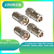 N Connectors Male Rf Coaxial Connector for LMR400 Cable Belden 9913 RG8 Cable Nickel Machined Brass 