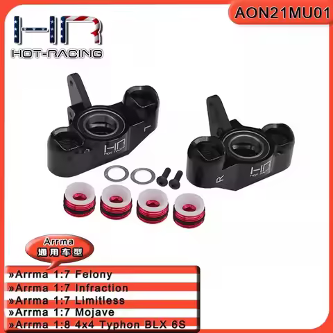 HR Aluminum Steering Blocks with Carbon Fiber Arm for 1/7 Arrma Felony Infraction Mojave Limitless 1