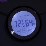 ASBOYSS Thermometer Indoor Meter Alarm Weather Station Clock Touch Key Temperature Meter