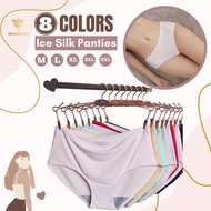 MY Stock-Ice Silk Seluar Dalam Lancar Pinggang Tengah Pakaian Wanita-Ice Silk Seamless Underwear pan
