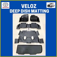 ▪ ☌ ▼ TOYOTA VELOZ 2023-2025 5D Extended Deep Dish Matting Floor Mats Accessories