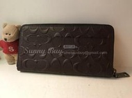 【Sunny Buy精品館】◎現貨◎ Coach 58113 黑色 深咖啡 皮革 男生 長夾 男夾 Ｃ壓紋 經典ＬＯＯＫ