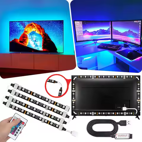 RGB 5V TV Led Backlight Strip RGB 5050 Color Changing with Remote Diy Colors Led Lightings For 49/49