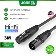 UGREEN XLR Cable Hi-Fi Sound Microphone Audio Sound Cannon Cable XLR Male to Female Extension Aux Ca