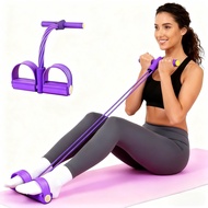 Upgraded 6-Tube Pedal Resistance Band, Natural Rubber Foot Pedal Resistance Band, Multi-Functional F