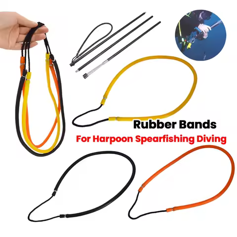 Speargun Pole 5x10MM Speargun Rubber Bands Resistant Speargun Pole Spear Sling for Harpoon Spearfish