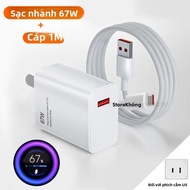 Sạc Nhanh USB 67W Cho Xiaomi 14t 13t 15 14 Ultra Redmi Note 14 13 12 Poco X7 F7 M6 X6 F6 Pro Kèm Cáp