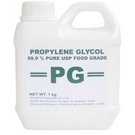 Propylene Glycol (PG) 99.9% โพรพิลีน ไกลคอล 99.9% ปริมาณ 1 KG (Food Grade)