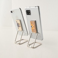 智慧型手機多功能指環 [刺繡柴犬] 智慧型手機戒指 智慧型手機支架 垂直影片相容 黑色柴犬 米色 Dog Day A177I