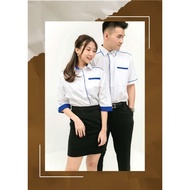 (JUF 131) LADY JUST UNI BAJU KORPORAT READY STOCK | UNIFORM CORPORATE JUST UNI | CORPORATE SHIRT FOR